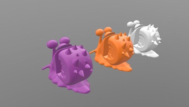 snail phone stand 3d print model - Mito3D