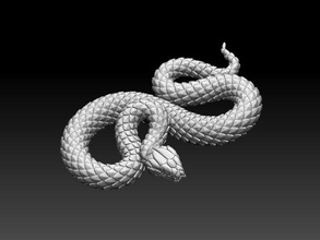 serpiente 3d impresión modelo in escultura 3dexport lagartija cobra víbora veneno mordedura infinito arte esculturas cascabel tipo venenosa 3d print model - Mito3D