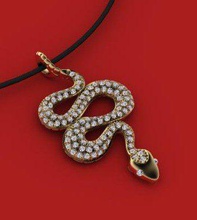Schlange Anhänger Halsketten Schmuck weiblich Männlich Gift Tier Diamanten diamond gold Silber Ohrringe Weisheit vorhanden 3d print model - Mito3D