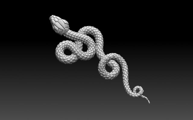 yılan 3d Yazdır model heykel kertenkele kobra engerek zehir ısırmak sonsuzluk Sanat heykeller çıngıraklı mamba 3D print model - Mito3D