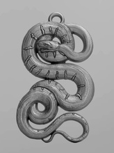 serpente 3d impressão modelo in pingentes 3dexport réptil natureza zoologia animais selvagens pingente medalhão decoração jóia pitão arte esculturas presente esculpir selva perigo 3d print model - Mito3D
