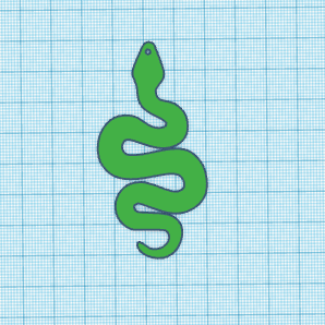 serpiente arete 3d impresión modelo in pendientes 3dexport relativo 3D print model - Mito3D