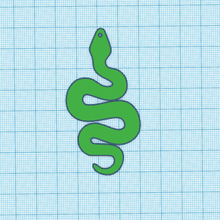 serpiente arete 3d impresión modelo in pendientes 3dexport relativo 3d print model - Mito3D