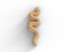 boucles d'oreilles serpent boucle d'oreille piercing le reptile 3d print model - Mito3D