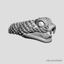 tête de serpent 3 - meilleurs bijoux stylisé or d'argent imprimable 3d print model - Mito3D