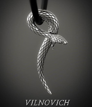 serpent pendentif or joyau bijoux de le platine d'argent 3d print model - Mito3D