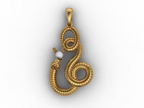 serpente ciondolo diamante-anello moda-ring cuore gioiello gioielli matrix la collana ciondoli stampabile rhino scultura vray donna donne 3d print model - Mito3D