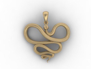 snake pendant heart jewel jewellery jewelry matrix necklace pendants printable rhino sculpture vray woman women zbrush 3d print model - Mito3D