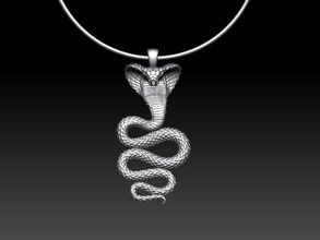snake pendant lizard cobra viper poison bite infinity print art sculptures rattlesnake mamba knife sword gold jewelry silver jewellry 3d print model - Mito3D