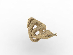 la serpiente anillo cobra detallada el diamante compromiso femenino de oro joya joyería lagarto naturaleza fotorrealista imprimible los reptiles anillos plata piedra 3d print model - Mito3D