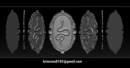 snake silver pendant jewelry - 3d stl models cnc router jewellery gold cad diamond printable squirrel necklaces obj ztl bmp 3d print model - Mito3D