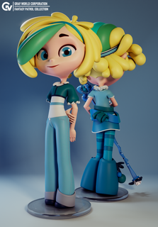 Snezhka fantezi devriye gezmek çocuk karikatür tv show karakter Childe kız fantasy patrol 3d print model - Mito3D