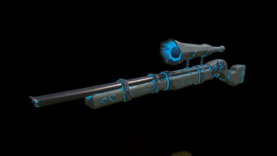 francotirador rifle mar ladrones edición sniper gun francotiradores arma armas estilizado juego listo gameredy gamer ready 3d print model - Mito3D