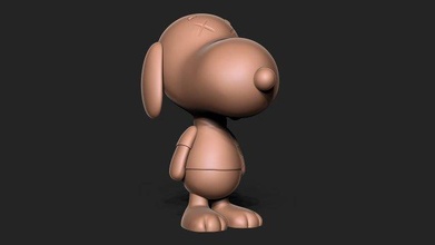 snoopy juguete perro 3dprinting esculpir Arte figura juegos juguetes 3d print model - Mito3D