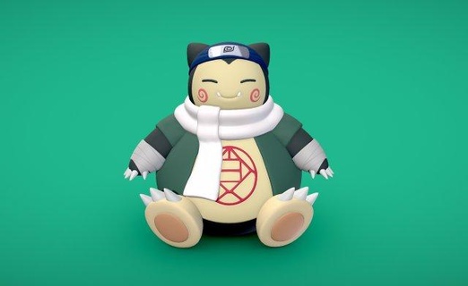 snorlax chouji - 3d print naruto collection monsters & creatures pokemon b3d ninja crossover multiverse 3dprint blender animation 3d print model - Mito3D