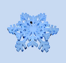 snow flask cold winter printable blender art ornament pattern decorative 3d print model - Mito3D