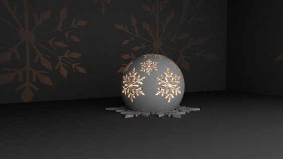 floco neve vela suporte iluminação candelabro Natal decorações decoração enfeite feriado inverno 3d print model - Mito3D