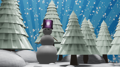 snowman 3d model in cartoon 3dexport 3d print model - Mito3D