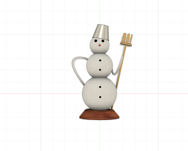 snowman 3d model in x-mas 3dexport christmas year tree decoration 3d print model - Mito3D
