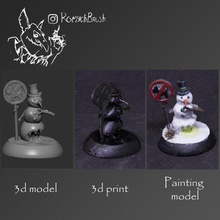 snowman 3d print model in board games 3dexport wargame 28 miniatures proxy malifaux 3d print model - Mito3D