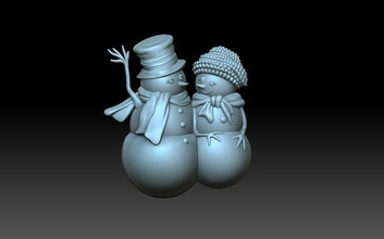 monigote nieve muñecos Año Navidad Arte cnc Pie Grande snow 3d print model - Mito3D