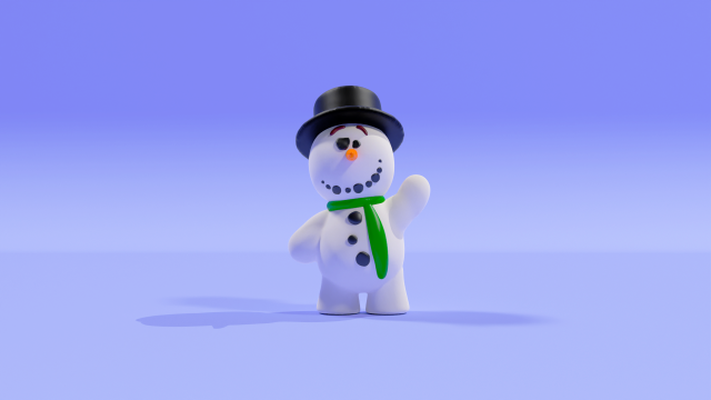 snowman knick knack disney studios 3d print model in sculpture 3dexport christmas tree funko pop free christmasxcults mario naruto anime harry potter cat 3d print model - Mito3D