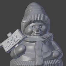 snowman model 3dmodel print stl obj fbx blender christmas 3d print model - Mito3D