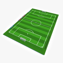 soccer pitch bench goals football field lowpoly reserve seating poly ball arena game ready tags model stadium architecture building 3d print model - Mito3D