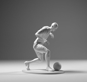 Futbol oyuncu 04 yükselmek 01 adam futbolcu oyun ileri şampiyonluk 3d Yazdır heykel heykelcik lig stadyum spor eşleşme euro oyunlar oyuncaklar Cristiano ronaldo 3d print model - Mito3D
