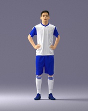 soccer player 1114-8 3d print ready model in man 3dexport scan polygon 3dprint human male realistic posed character people miniatures woman child style sport football footballer 3d print model - Mito3D