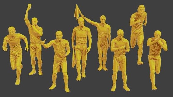 fútbol jugadores sp paquete 6 3d impresión modelo figuritas figura miniatura escultura hombre taza deporte messi ronaldo defensor centrar huelguista left mid right portero argentina Brasil action figure 3d print model - Mito3D