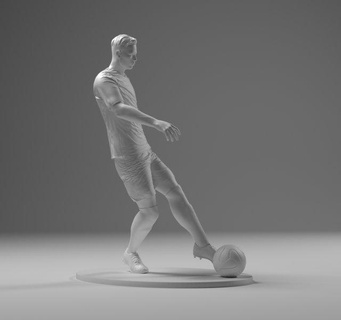 footballeur 4 coup pied 01 homme Football football Jeu championnat 3d impression statue figurine ligue stade sport rencontre euro Jeux jouets Cristiano Ronaldo 3d print model - Mito3D
