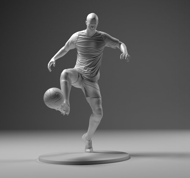 footballeur 4 coup pied 04 homme Football football Jeu championnat 3d impression statue figurine ligue stade sport rencontre euro Jeux jouets Cristiano Ronaldo 3D print model - Mito3D