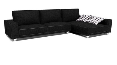canapé modèle 3d in 3dexport tkan fauteuil metall mebel intérieur noir 3d print model - Mito3D