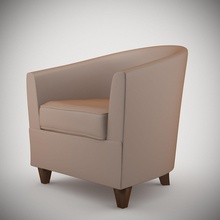 sofa 3d polygon design single seater print house furniture obj stl fbx 3d print model - Mito3D