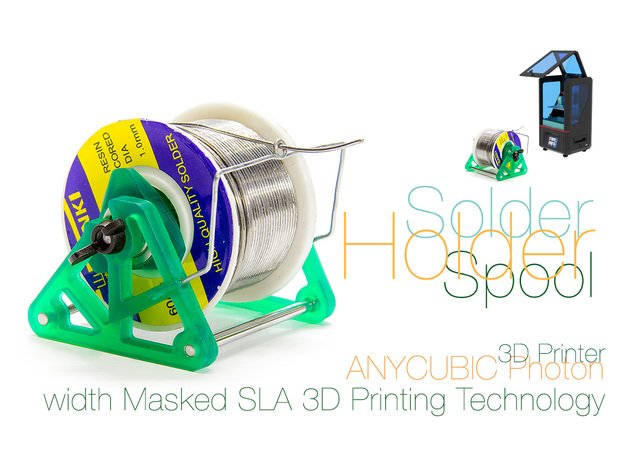 lot-spool-Halter maskierte sla 3d-Druck-Technologie frei lot spool Halter drucken tools diy 3d hobby 3D print model - Mito3D