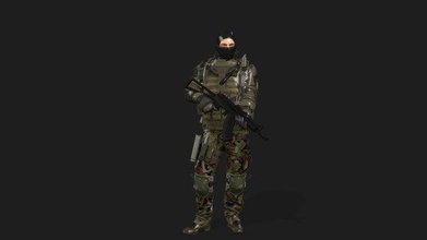 soldier-military-army--4-rigged animation file 3d model in unmanned 3dexport character lowpoly modular male military soldier animated modern pbr human army mercenary shooter rifle realtime game 3d print model - Mito3D
