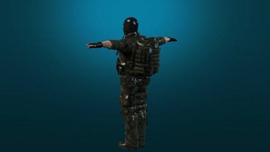 soldier military army 6 rigged animation fichier personnage lowpoly modulaire Masculin militaire soldat Animé moderne pbr Humain armée mercenaire tireur fusil temps réel Jeu 3d print model - Mito3D