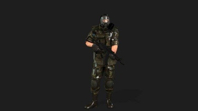 soldier-military-army--8-rigged animation file 3d model in unmanned 3dexport character lowpoly modular male military soldier animated modern pbr human army mercenary shooter rifle realtime game 3d print model - Mito3D