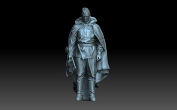 soldato guerriero figurina scultura arte memoriale monumento statuetta 3d print model - Mito3D