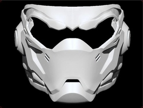 soldado 76 mascarar 3d impressão modelo in jogos acessórios 3dexport capacete airsoft cosplay 3dshophelmet 3d print model - Mito3D
