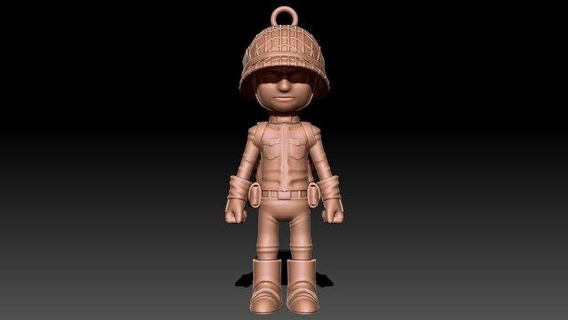 soldier wwii usa keychain figurines armor war battlefield army military uniform character wear helmet pockets equipment backpack boots clothing tactical miniatures 3d print model - Mito3D