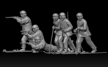 soldati ww2 russia 3d stampa modello in figurine 3dexport soldato guerra urss ufficiale durante seconda mondiale 2ww miniature rkka serbatoio equipaggio comandante rosso esercito 3d print model - Mito3D