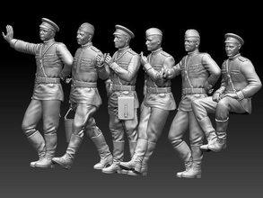 soldados ww2 rusia 3d impresión modelo in figuritas 3dexport soldado guerra urss oficial mundial 2ww miniaturas rkka tanque tripulación comandante rojo ejército 3d print model - Mito3D