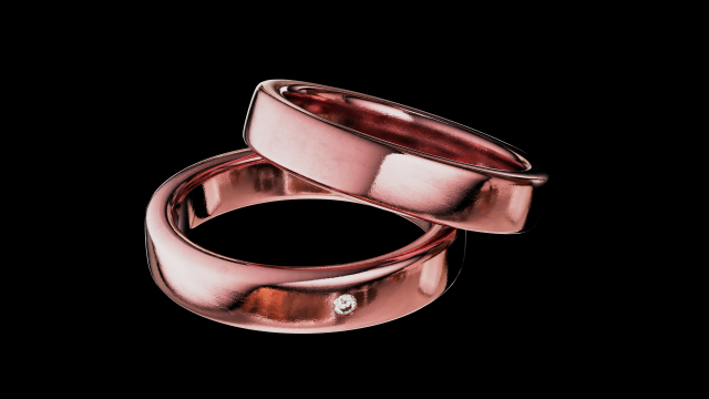 solido nozze squillare calcolo 3d Stampa modello anelli anello diamanti gioielli gioielleria gioiello brillante classico oro argento sterlina donne uomo Fidanzamento amore normale 3D print model - Mito3D