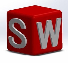 solid works logo solidworks solidworksmodel toy paper-weight paper 3d print model - Mito3D