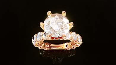 Solitaire elmas yüzük takı mücevher tasarımı altın platin solitaire ring tek taş yüzükler 3d print model - Mito3D