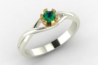 solitaire ring la joyería el diamante imprimible anillo clásico cad las gemas femenino mujeres exclusivo 3dm stl obj de moda oro cnc alta poligonal 3d print model - Mito3D