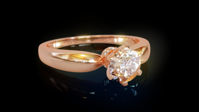 solitário mulheres anel judia jóia jóias design joias solitaire ring diamante 3D print model - Mito3D