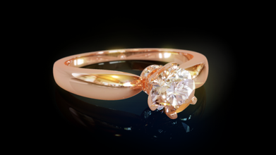 solitario mujer anillo judío joya joyería diseño solitaire ring diamante 3d print model - Mito3D